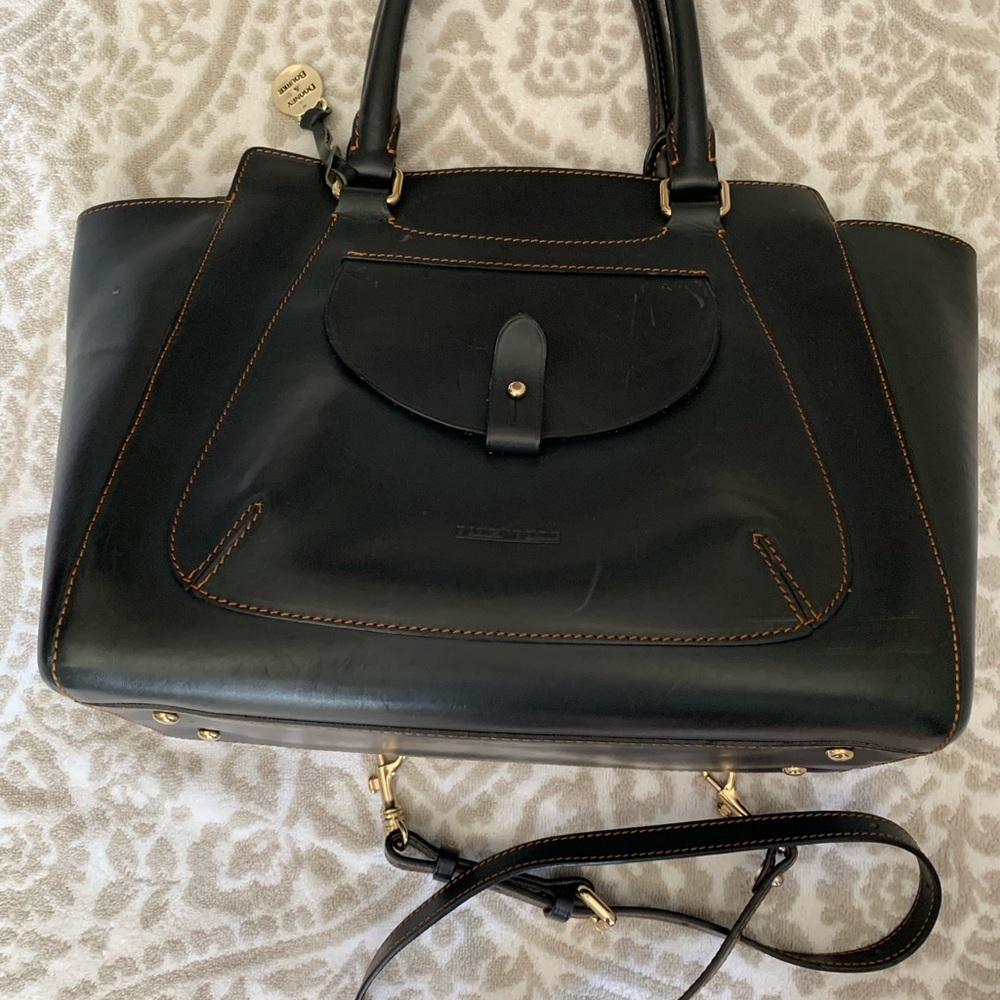 Dooney & Bourke Navy Blue Leather Tote Bag